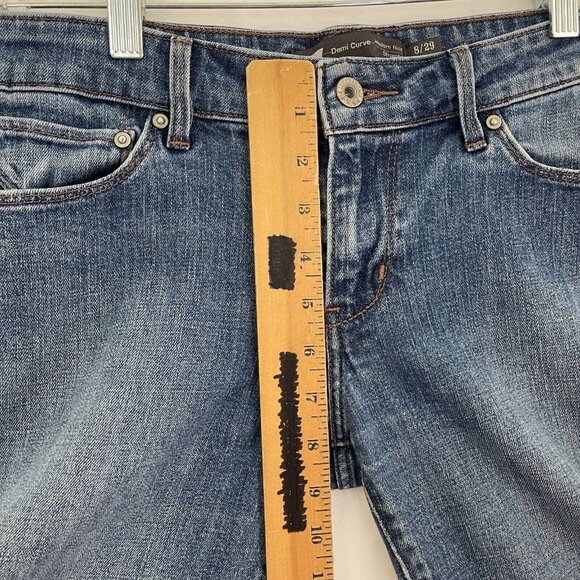 Levi's Demi Curve Jeans Womens 8/29 Blue Classic Mid-Rise Straight Denim Pants - Picture 4 of 12